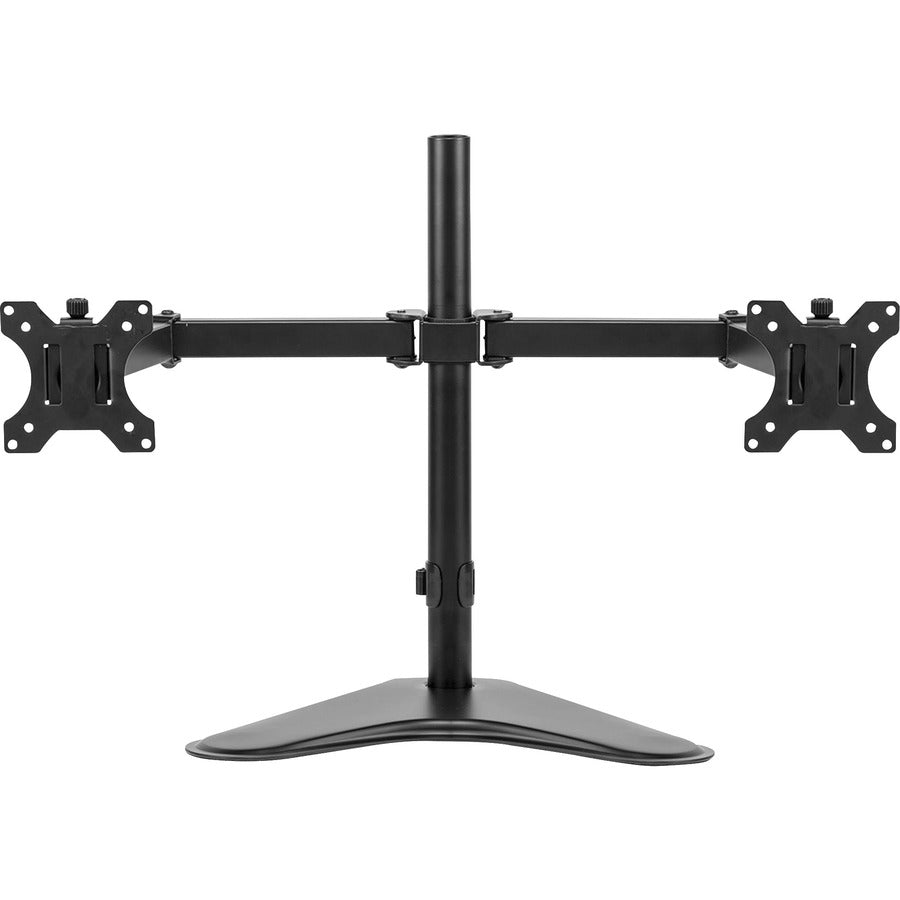 Fellowes Professional Series Dual Horizontal Monitor Arm - Up to 27" Screen Support - 17.60 lb Load Capacity - DepthFreestanding - Black