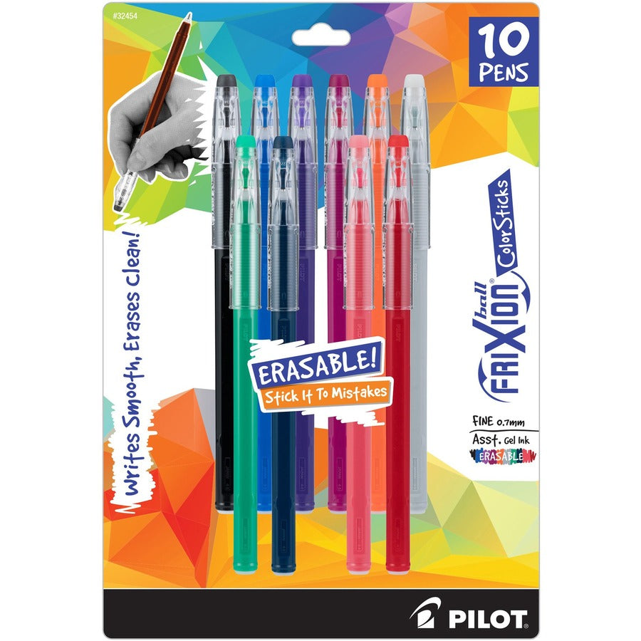 Pilot Gel Ink Pens - Erasable - Assorted Ink - Gel-based - Writing, Document - 10 / Pack