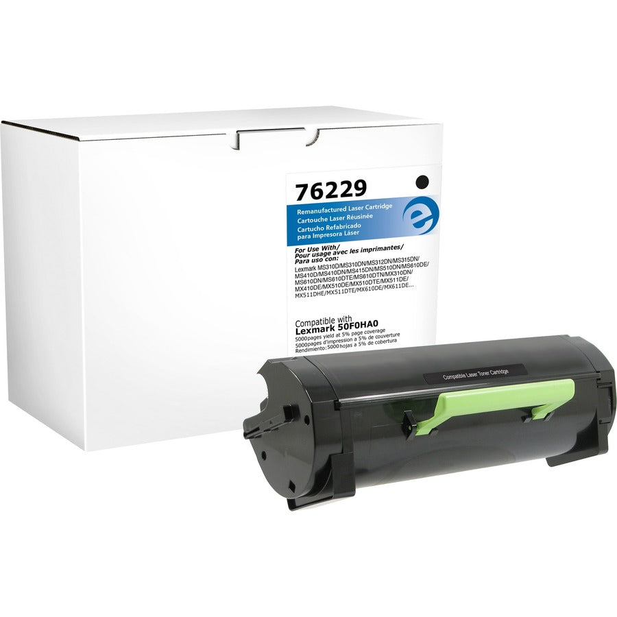 Elite Image Remanufactured High Yield Laser Toner Cartridge 501H (50F1H00) - Black - 1 Each - 5000 Pages