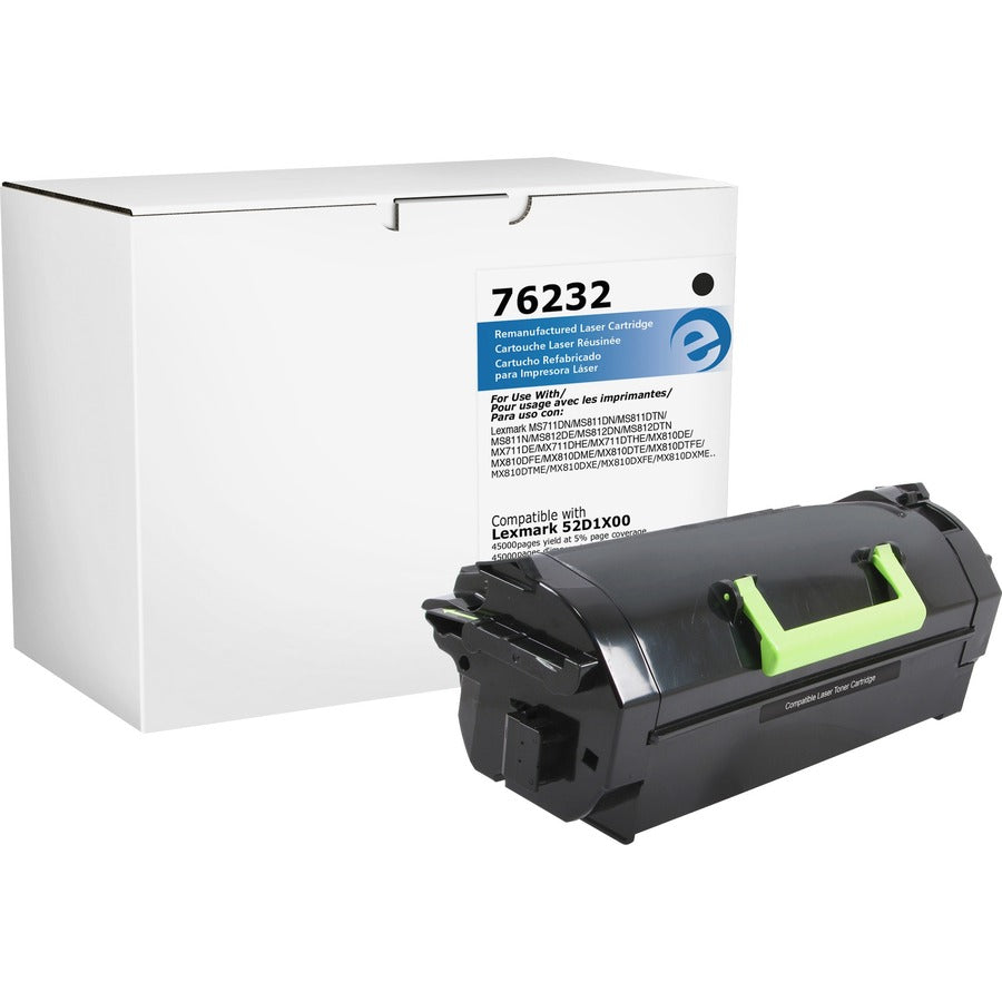 Elite Image Remanufactured Extra High Yield Laser Toner Cartridge 521X (52D1X00) - Black - 1 Each - 45000 Pages