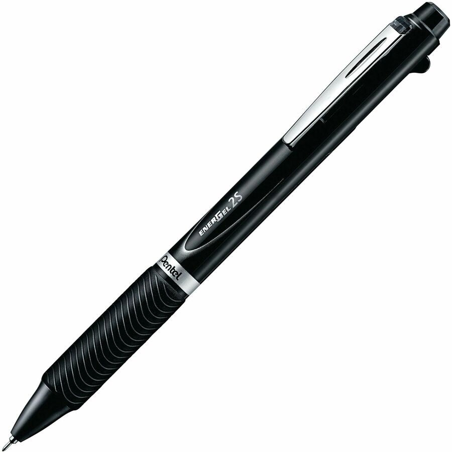 Pentel EnerGel 2S Combo Pen/Mechanical Pencil - Fine Pen Point - HB Pencil Grade - 0.5 mm Lead Size - Black/Red Gel-based Ink - Black Barrel - Latex-free, Fatigue, Smooth Writing, Quick-drying Ink, Smear Resistant, Smudge Resistant, Left Handed, Right...