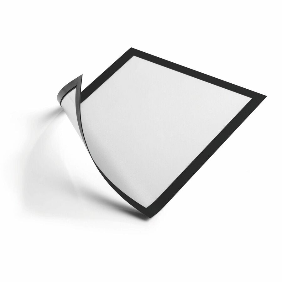 DURABLE DURAFRAME Magnetic Document Frame - 2/Pack - Holds 8.50" x 11" Insert - Rectangle - Surface - Horizontal, Vertical - Sturdy, Self-adhesive, Magnetic - Black - 2 / Pack