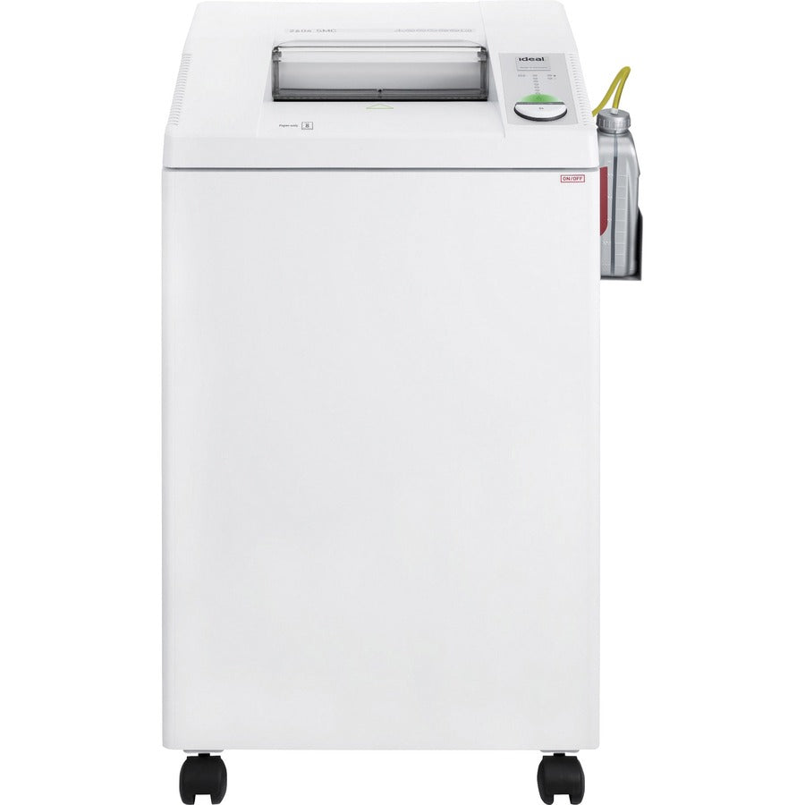 ideal. IDEDSH0364H Super Micro-cut Paper Shredder - Continuous Shredder - Super Micro Cut - 8 Per Pass - for shredding Paper, Staples - 0.031" x 0.187" Shred Size - P-7 - 28 ft/min - 26 gal Wastebin Capacity - 745.70 W - Light Gray - TAA Compliant