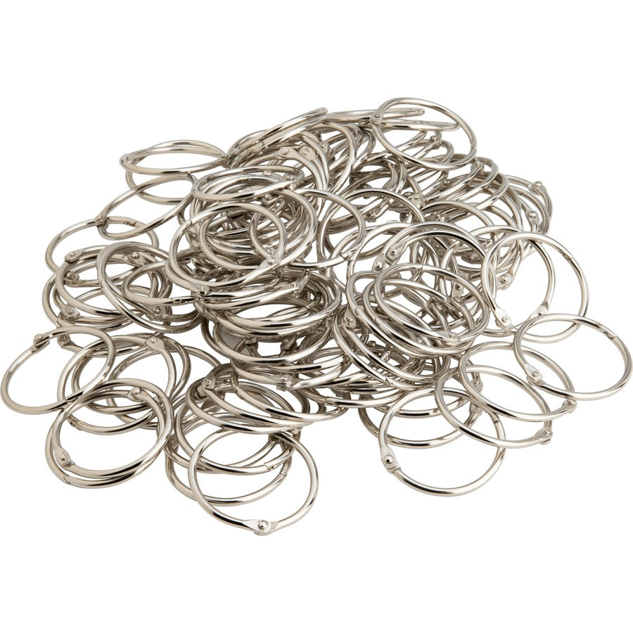 Business Source Standard Book Rings - 2" Diameter - Silver - Nickel Plated - 50/Box - 5 / Bundle