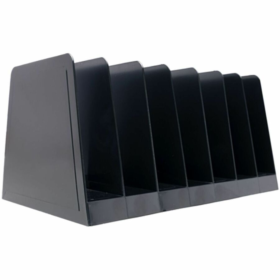 Business Source Desk Step Sorter - 4.50" Height x 8.75" Width x 5.50" Depth - Desktop - Durable - 25% Recycled - Black - Plastic - 1 Each