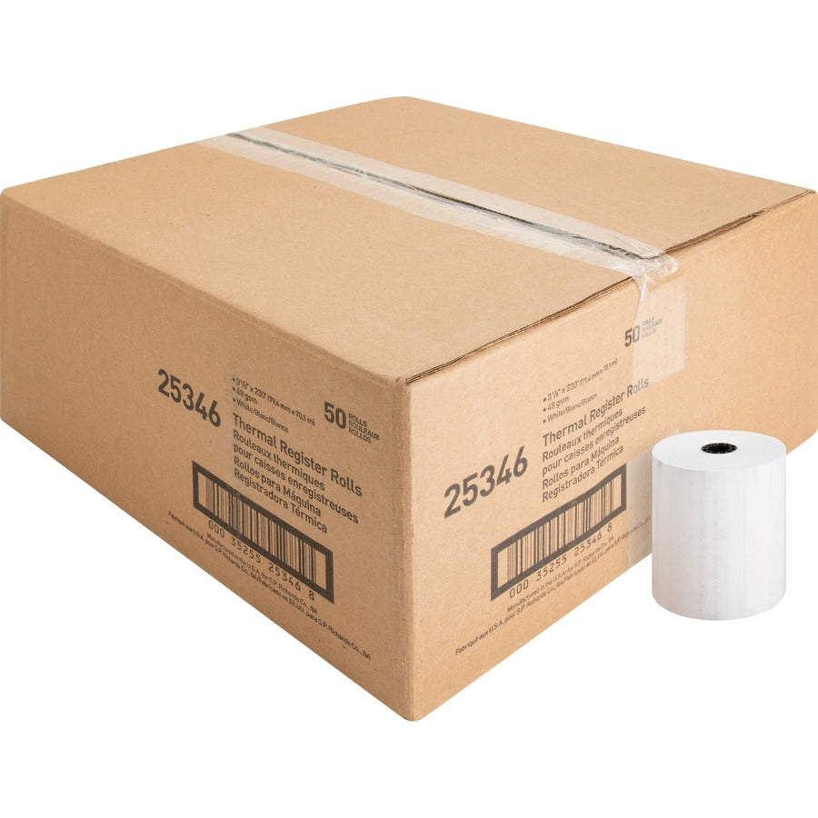 Business Source Thermal Paper - 3 1/8" x 230 ft - 48 g/m², Grammage - Smooth - White - 50 / Carton