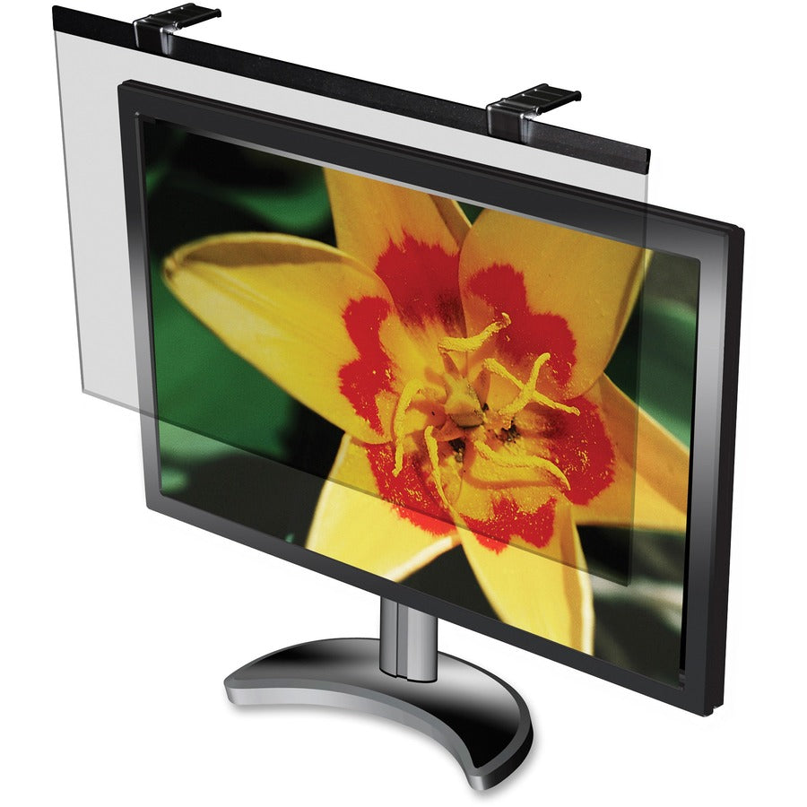 Business Source Wide-screen LCD Anti-glare Filter Black - For 21.5" , 22" Widescreen LCD Monitor - 16:10 - Acrylic - Anti-glare - 1 Each