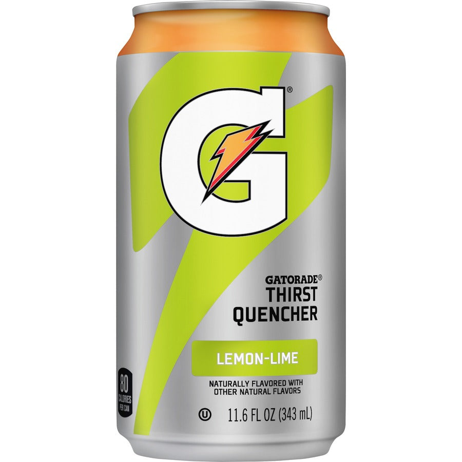 Gatorade Lemon/Lime-Flavored Thirst Quencher - Ready-to-Drink - 11.60 fl oz (343 mL) - Lemon Lime - 24 / Carton