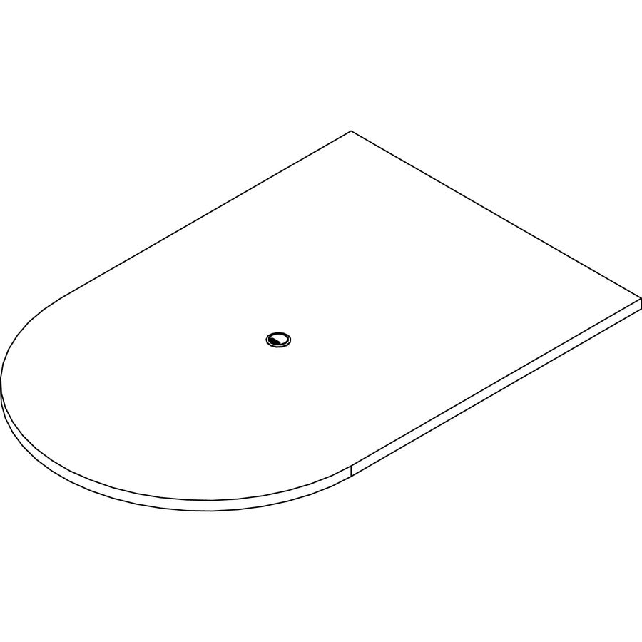Lorell Prominence 2.0 Half-Racetrack Conference Tabletop - Mahogany Racetrack, Laminated Top - 72" Table Top Width x 48" Table Top Depth x 1.50" Table Top Thickness - Conferencing, Office - Assembly Required - Particleboard Top Material - 1 Each