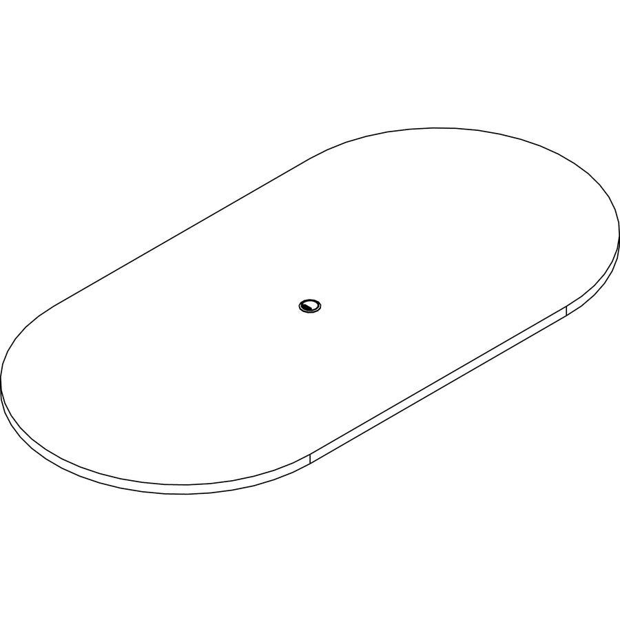 Lorell Prominence 2.0 Racetrack Conference Tabletop - Mahogany Racetrack, Laminated Top - 96" Table Top Width x 48" Table Top Depth x 1.50" Table Top Thickness - Conferencing, Office - Assembly Required - Particleboard Top Material - 1 Each