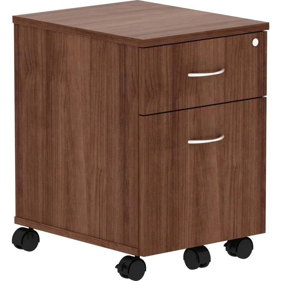 Lorell Relevance Series 2-Drawer File Cabinet - 22.9" Height x 15.7" Width x 19.9" Depth - Total Drawer(s): 2 - Finish: Laminate, Walnut - 1 Each