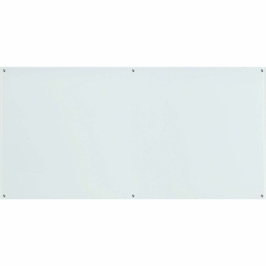 Lorell Premium Glass Dry-Erase Board - 96" (8 ft) Width x 48" (4 ft) Height - White Glass Surface - Rectangle - Smudge Resistant, Wipeable - 1 Each