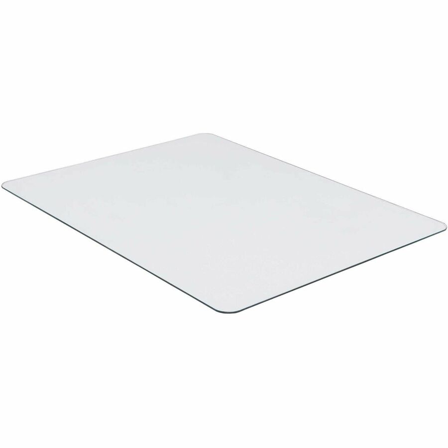Lorell Tempered Glass Chairmat - Floor, Pile Carpet, Hardwood Floor, Marble - 36" Length x 46" Width x 0.250" Thickness - Rectangular - Tempered Glass - Clear - 1 Each