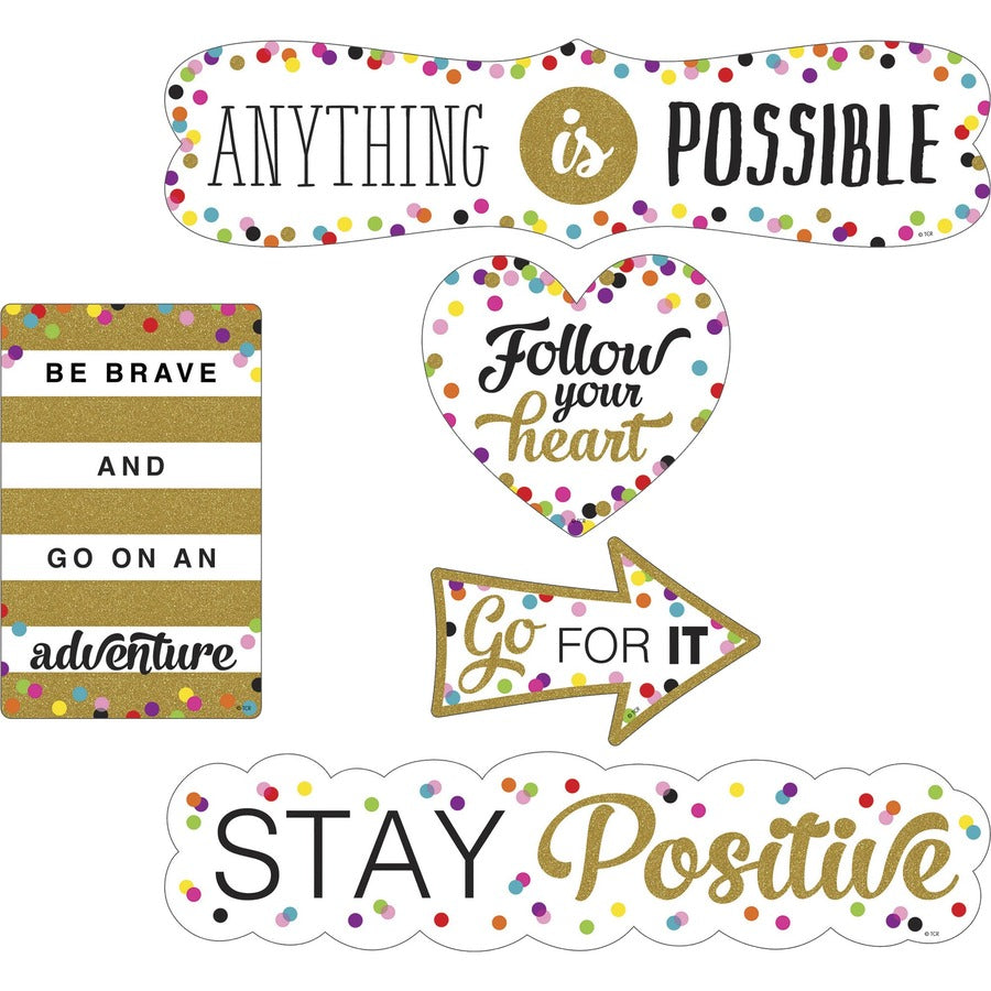 Teacher Created Resources Confetti Positive Accents - Residue-free, Write on/Wipe off - Multicolor - 1 Pack