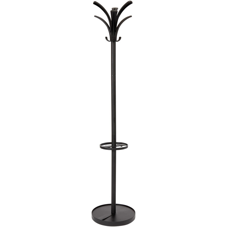 Alba Coat Stand - 66.9" Height x 13.8" Width x 13.8" Length - for Coat - Black - 1 Each