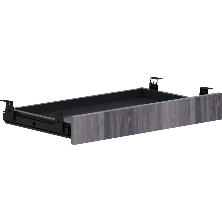 Lorell Universal Center Drawer - 5.1" Height x 16.7" Width x 28.4" Length - Finish: Weathered Charcoal - Durable - 1 Each