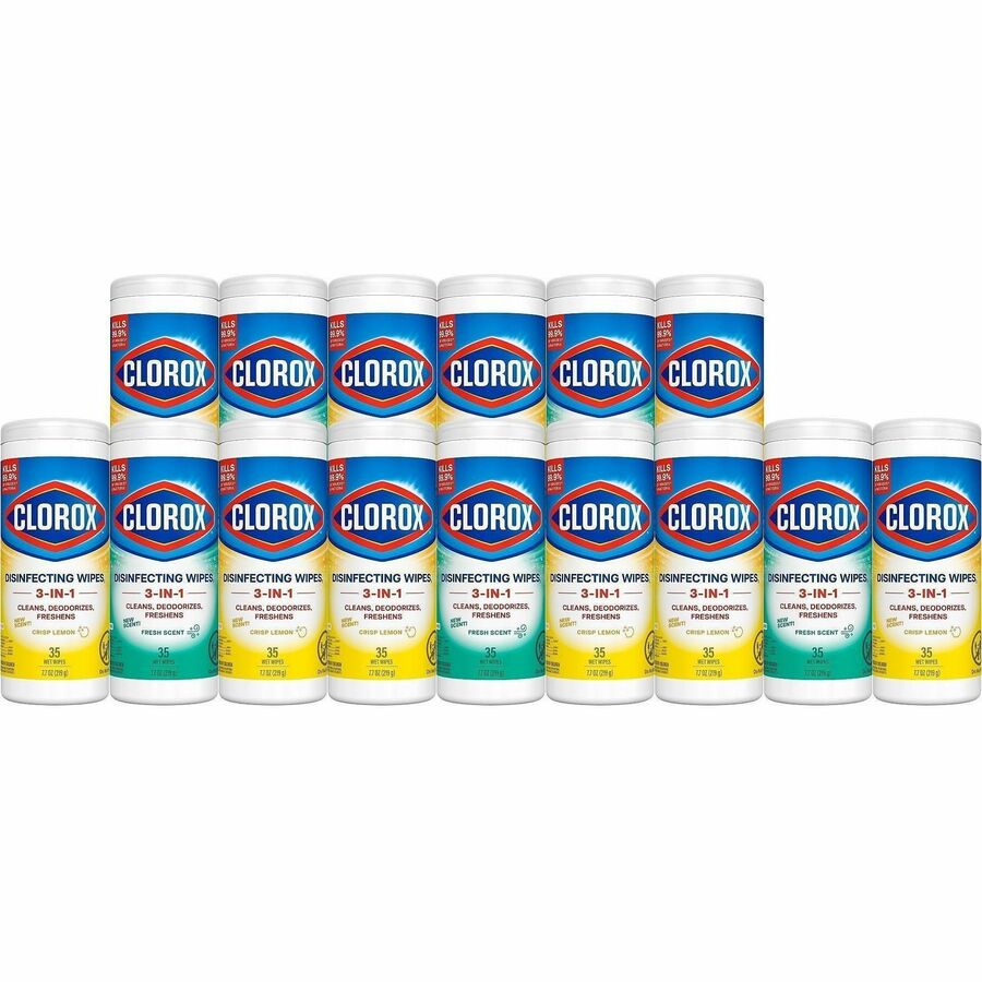 Clorox Disinfecting Cleaning Wipes Value Pack - For Multi Surface, Multipurpose - Ready-To-Use - Wipe - Recommended For: Germs Remover, Soap Scum Remover, Grease Remover, Grime Remover, Bacteria Remover, Pet Dander Remover, Debris Remover, Pollen Remov...