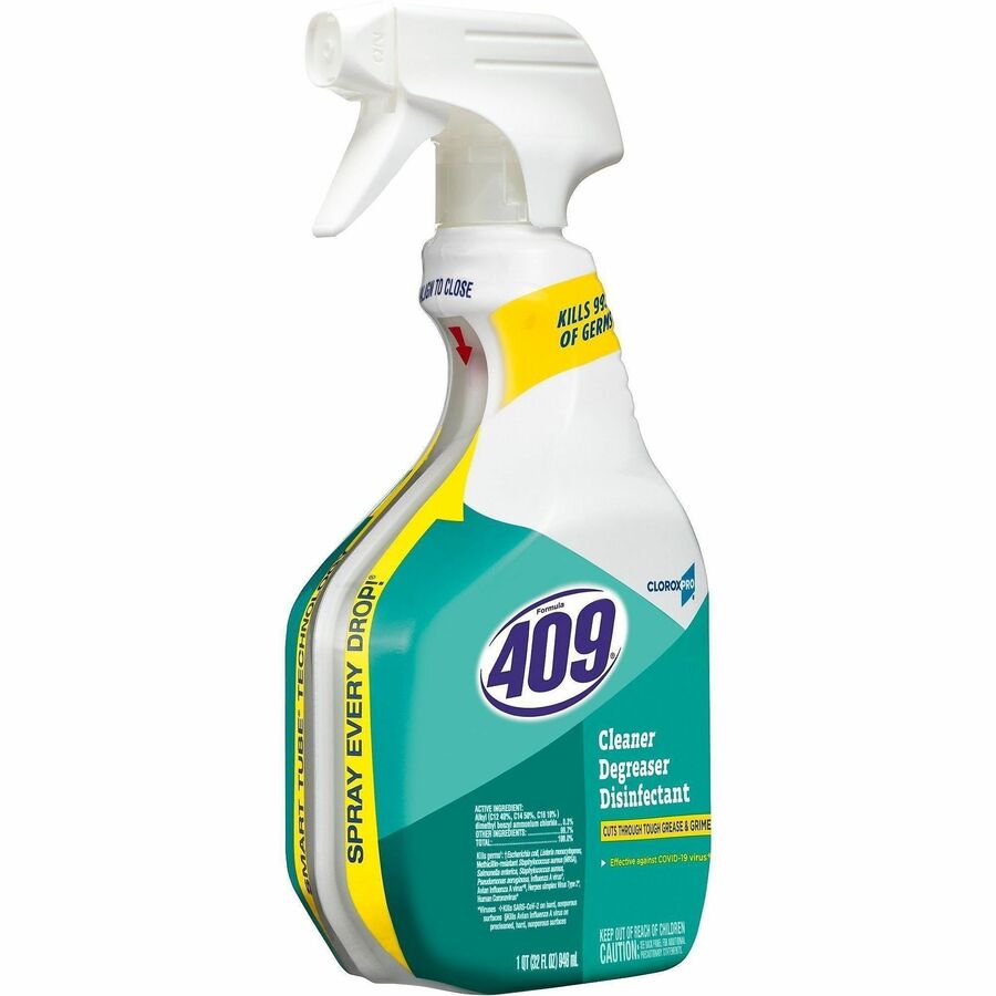 CloroxPro™, Formula 409®, Cleaner Degreaser Disinfectant Spray - For Multipurpose - Spray - 32 fl oz (1 quart) - Recommended For: Grease Remover, Germs Remover, Grime Remover, Oil Remover, Dirt Remover, Stain Remover, Fungi Remover - Disinfecta...