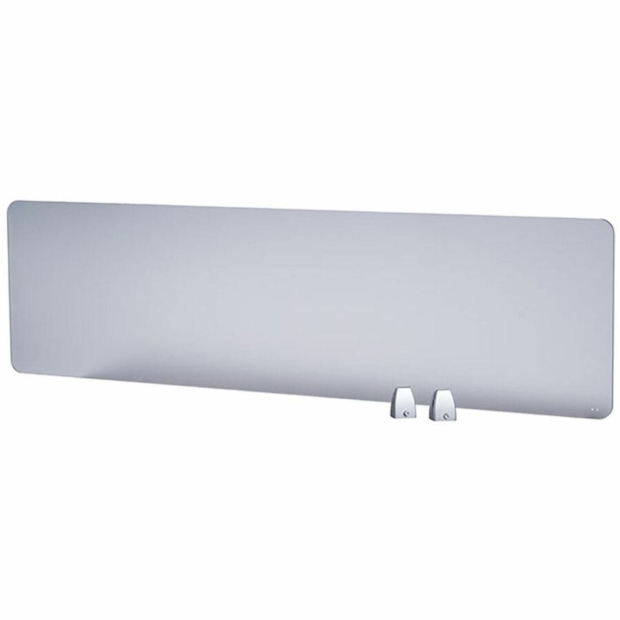 Boss 70" Privacy Panel, Plexiglass - 15.6" Height x 68.9" Width x 0.2" Depth - Material: Plexiglass - Finish: Silver - 1 Each