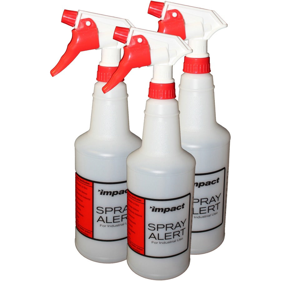 Spray Alert Spray Bottle - Leak Proof - 10.6" Height x 4.5" Width - White - 3/Pack - 32 / Carton