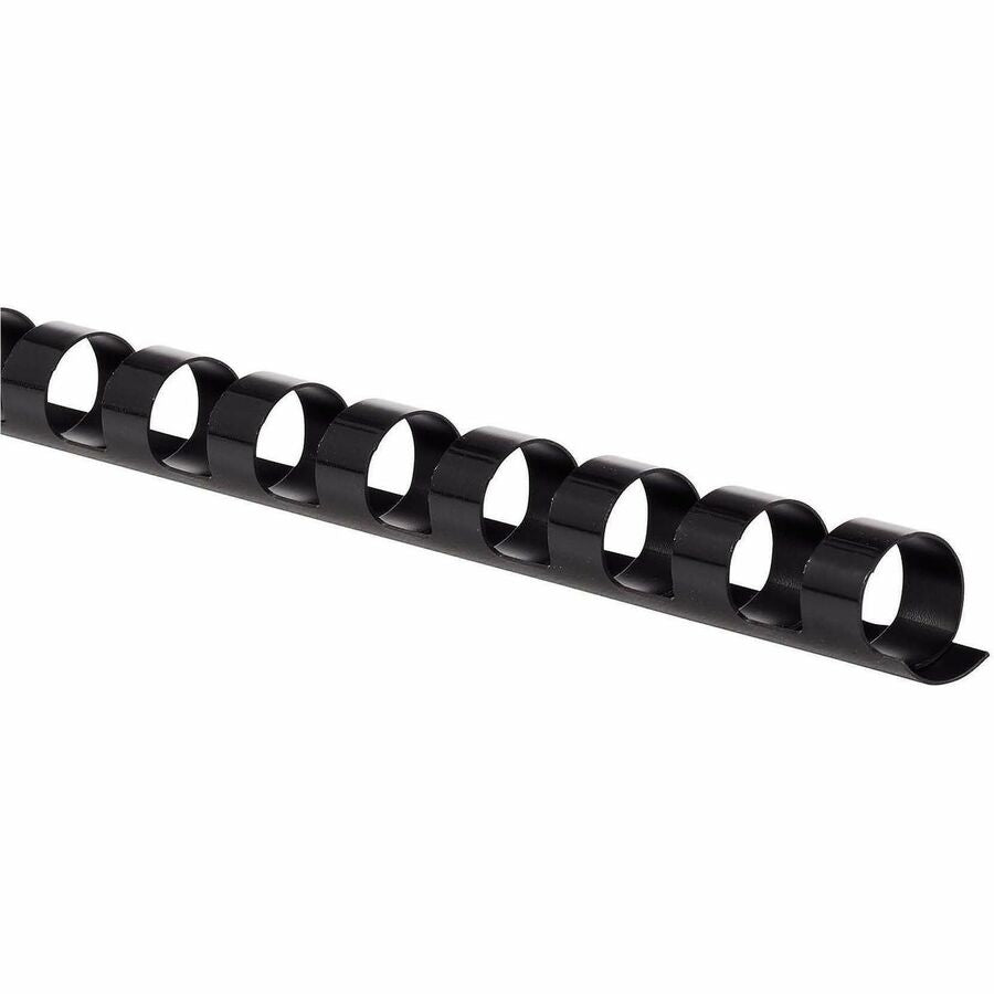 Mead CombBind Binding Spines - 0.37" Maximum Capacity - 55 x Sheet Capacity - For Letter 8 1/2" x 11" Sheet - Black - Plastic - 125 / Box