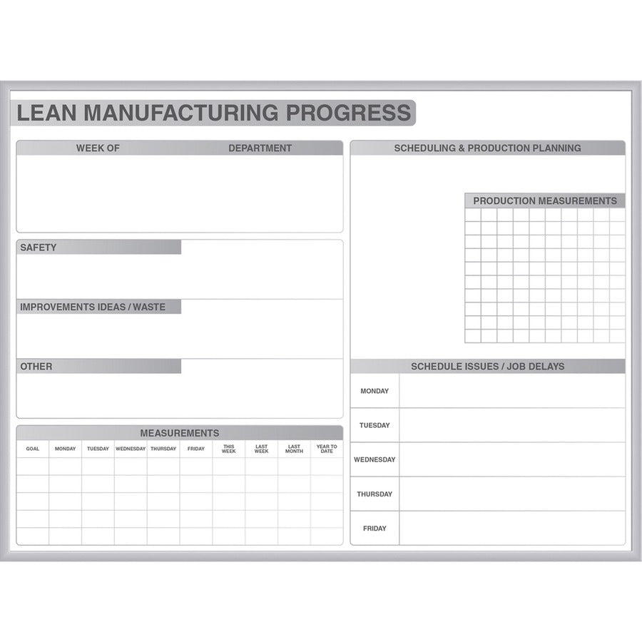 Ghent Dry Erase Board - 72" (6 ft) Width x 48" (4 ft) Height - White Steel Surface - Satin Aluminum Frame - Rectangle - Horizontal - Magnetic - Stain Resistant, Ghost Resistant, Fade Resistant, Accessory Tray - 1 Each - TAA Compliant