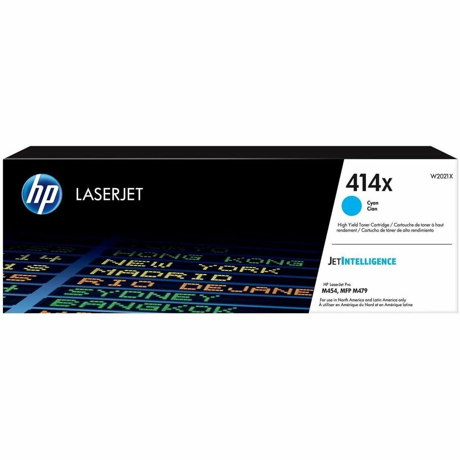 HP 414X (W2021X) Original High Yield Laser Toner Cartridge - Cyan - 1 Each - 6000 Pages