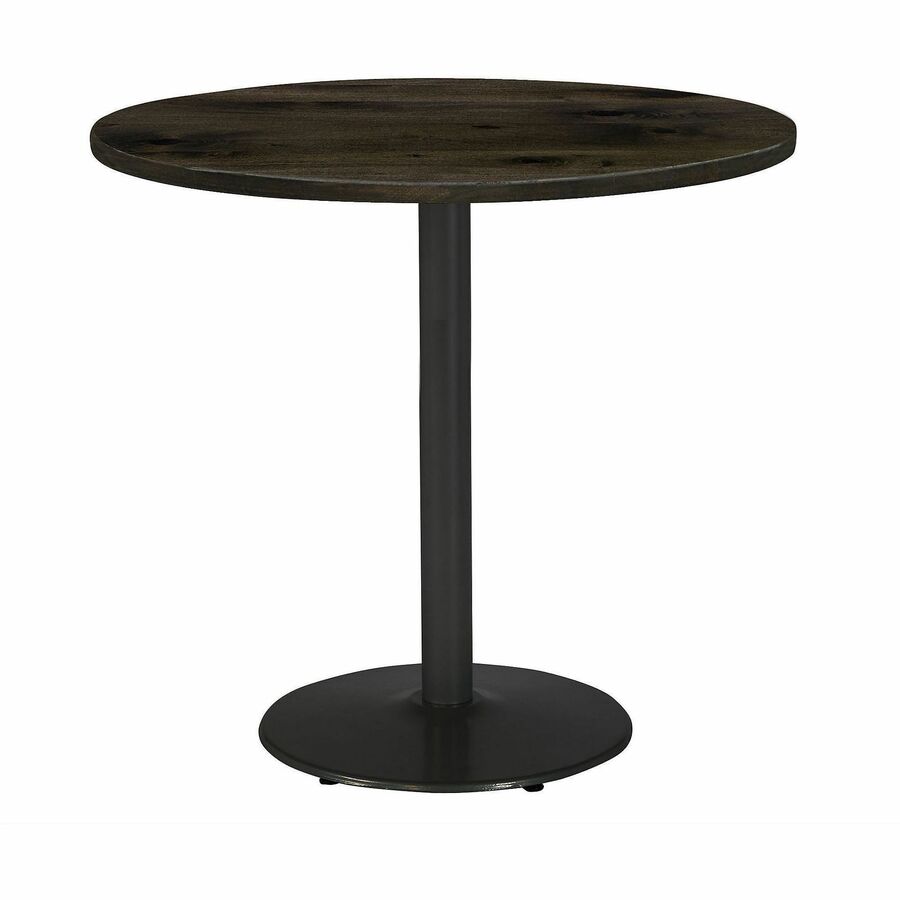 KFI 42" Round Vintage Wood Bistro Table - Round Top - 42" Height - Assembly Required - Barnwood - Vintage Wood - 1 Each