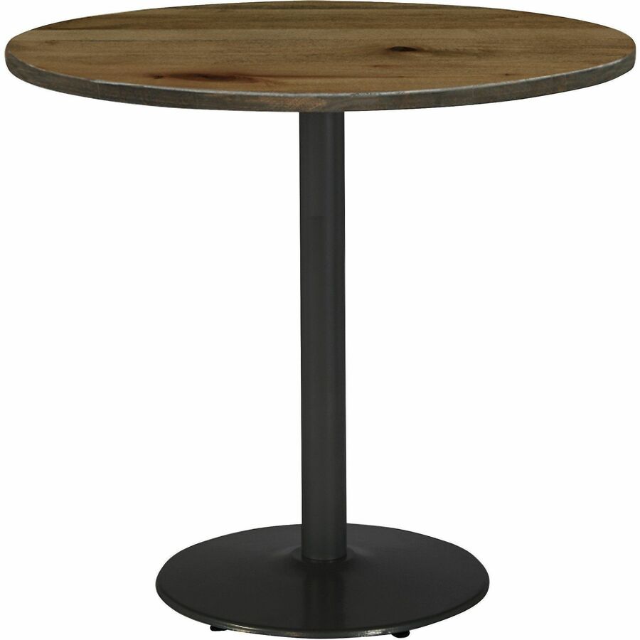 KFI 42" Round Vintage Wood Bistro Table - Round Top - 42" Height - Assembly Required - Natural - Vintage Wood - 1 Each