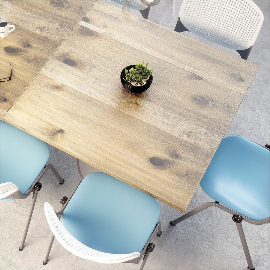 KFI 30" Square Vintage Wood Bistro Table - Square Top - 30" Height - Assembly Required - Barnwood - Vintage Wood - 1 Each