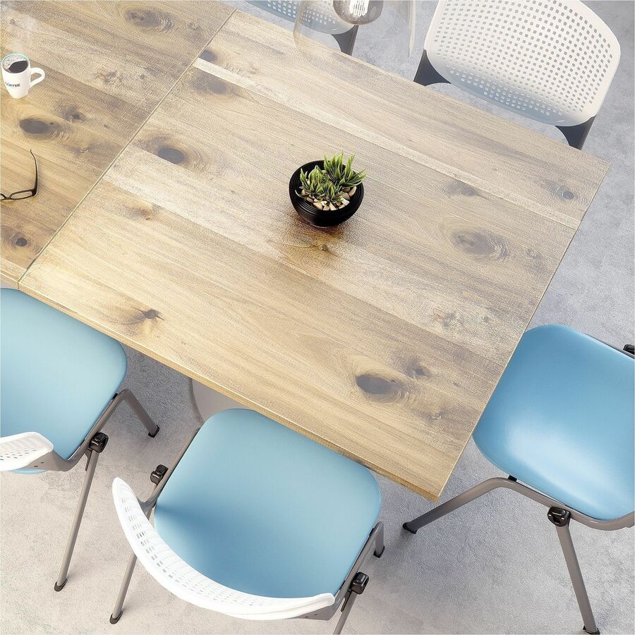 KFI 36" Square Vintage Wood Bistro Table - Square Top - 36" Height - Assembly Required - Barnwood - Vintage Wood - 1 Each