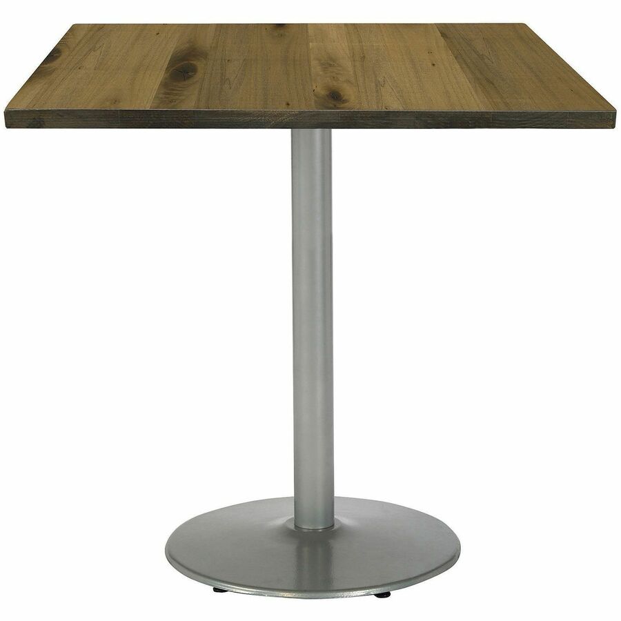 KFI 42" Square Vintage Wood Bistro Table - Square Top - 42" Height - Assembly Required - Natural - Vintage Wood - 1 Each