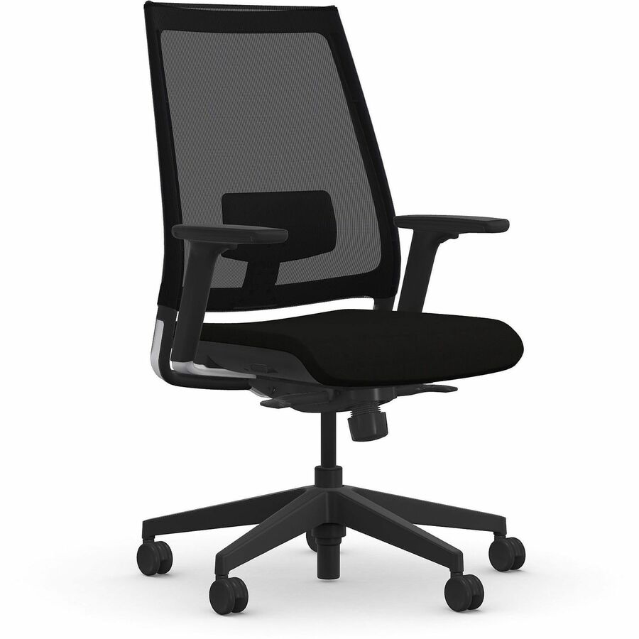 9 to 5 Seating Luna 3460 Task Chair - Onyx Seat Color - Foam Seat Material - Black Back Color - Mesh Back Material - 5-star Base - 1 Each