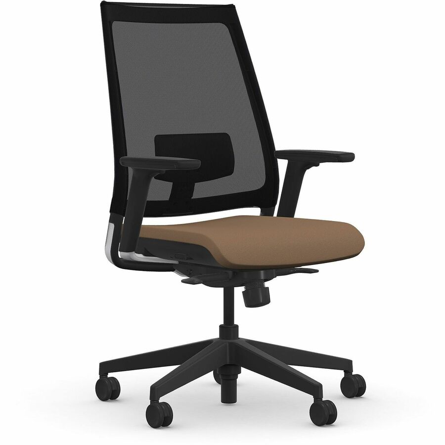 9 to 5 Seating Luna 3460 Task Chair - Latte Seat Color - Foam Seat Material - Black Back Color - Mesh Back Material - 5-star Base - 1 Each