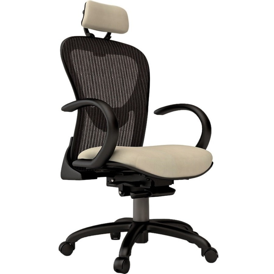 9 to 5 Seating Strata 1580 Task Chair - Mesh Back Material - High Back - 5-star Base - Latte - 1 Each