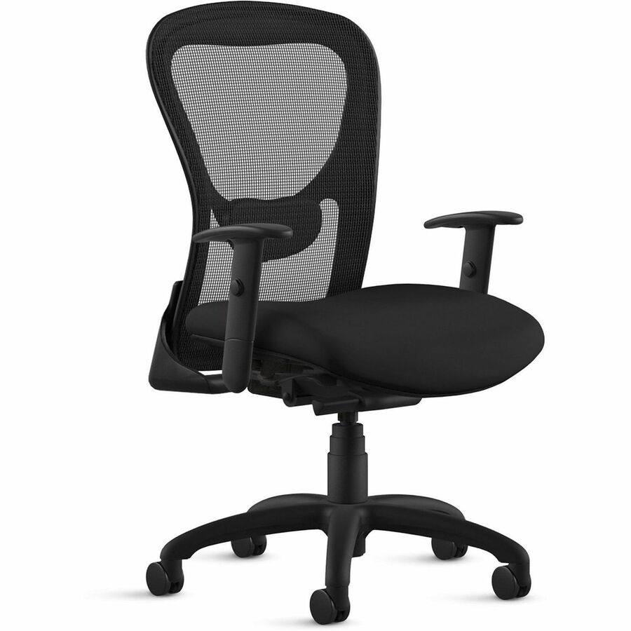 9 to 5 Seating Strata 1560 Task Chair - Mesh Back Material - Mid Back - 5-star Base - Black - 1 Each