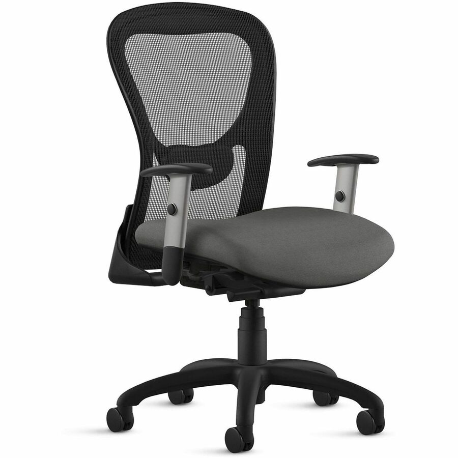 9 to 5 Seating Strata 1560 Task Chair - Mesh Back Material - Mid Back - 5-star Base - Dove - 1 Each