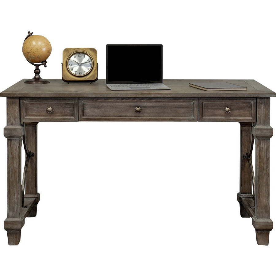 Martin Carson Writing Desk - 2-Drawer - 30" Height x 54" Width x 27" Depth - Total Drawer(s): 2 - Material: Veneer - Finish: Weathered Dove - 1 Each