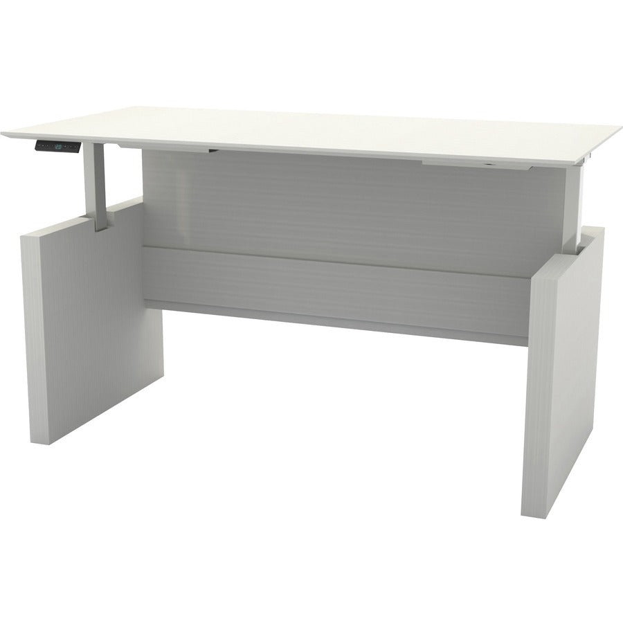 Safco Medina Height-Adjustable 72" Straight Height Adjustable Desk - 49.2" Height x 72" Width x 36" Depth, 1" Thickness Work Surface - Beveled Edge - Material: Laminate - Finish: Textured Sea Salt - For Conference Room, Reception Area, Office - 1 Each