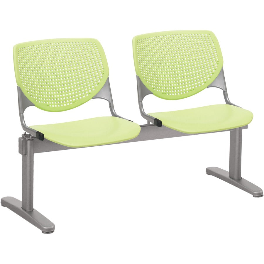 KFI Kool 2 Seat Beam Chair - Lime Green Seat Color - Polypropylene Seat Material - Lime Green Back Color - Polypropylene, Aluminum Alloy Back Material - Powder Coated Silver Frame Color - Tubular Steel Frame Material - 1 Each