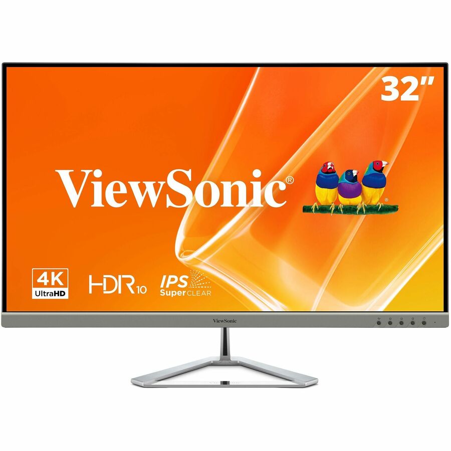 ViewSonic Entertainment VX3276-4K-mhd 32" Class 4K UHD LED Monitor - 16:9 - Silver - 31.5" Viewable - Multi-domain Vertical Alignment (MVA) - LED Backlight - 3840 x 2160 - 16.7 Million Colors - 300 Nit - 8 ms - 75 Hz Refresh Rate - Speakers - HDMI - Di...