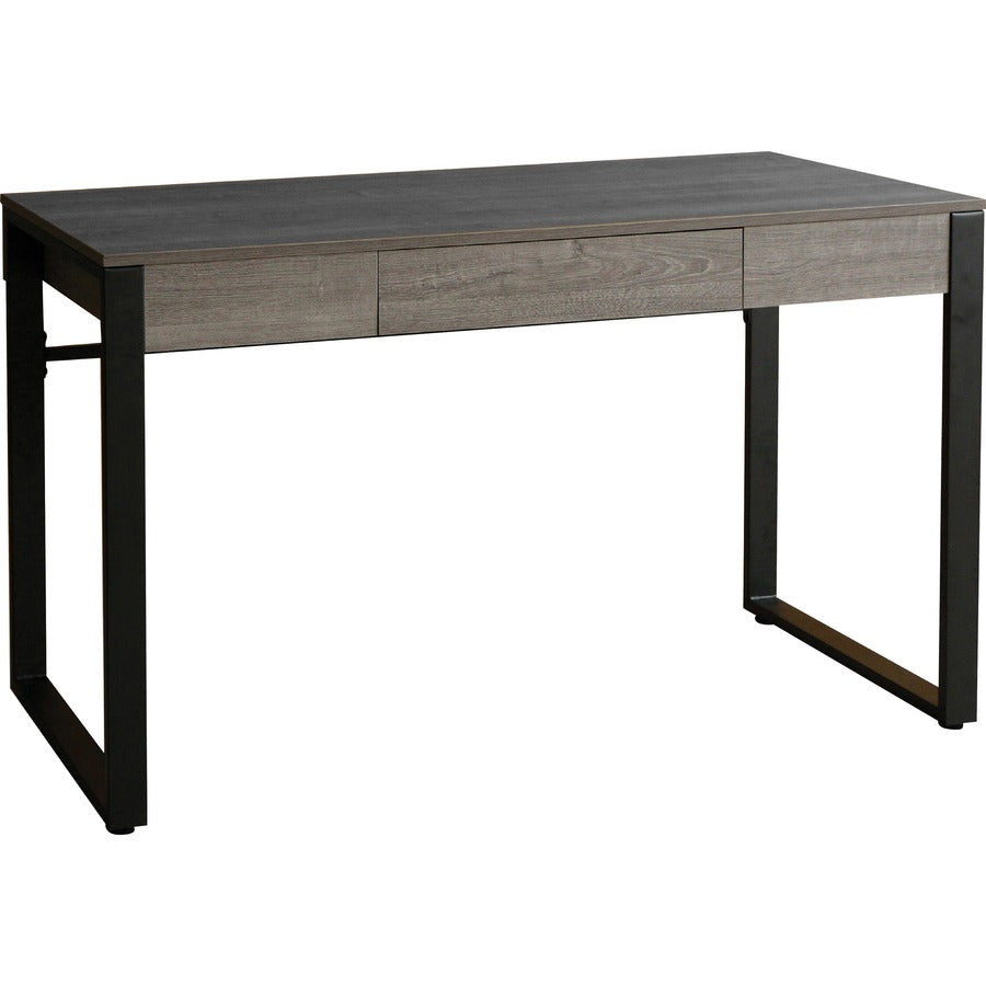 Lorell SOHO Desk with Center Drawer - 30" Height x 47" Width x 23.5" Depth - Total Drawer(s): 1 - Band Edge - Finish: Charcoal - 1 Each