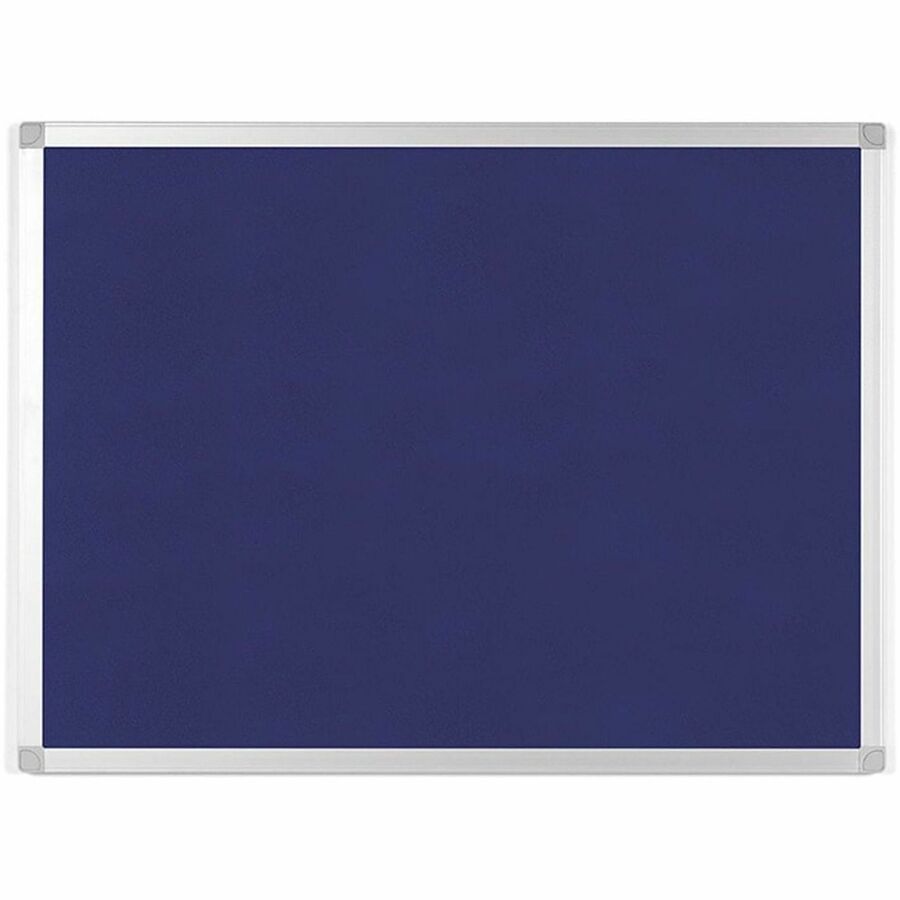 MasterVision Ayda Fabric 36"W Bulletin Board - Blue Fabric Surface - Robust, Tackable, Sleek Style - 0.5" Height x 36" Width - 1 Each