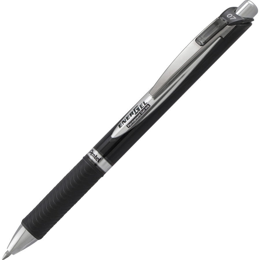 EnerGel Retractable Gel Roller Pen - Retractable - Black Ink - Gel-based - Black Barrel - Metal Tip - 1 Each