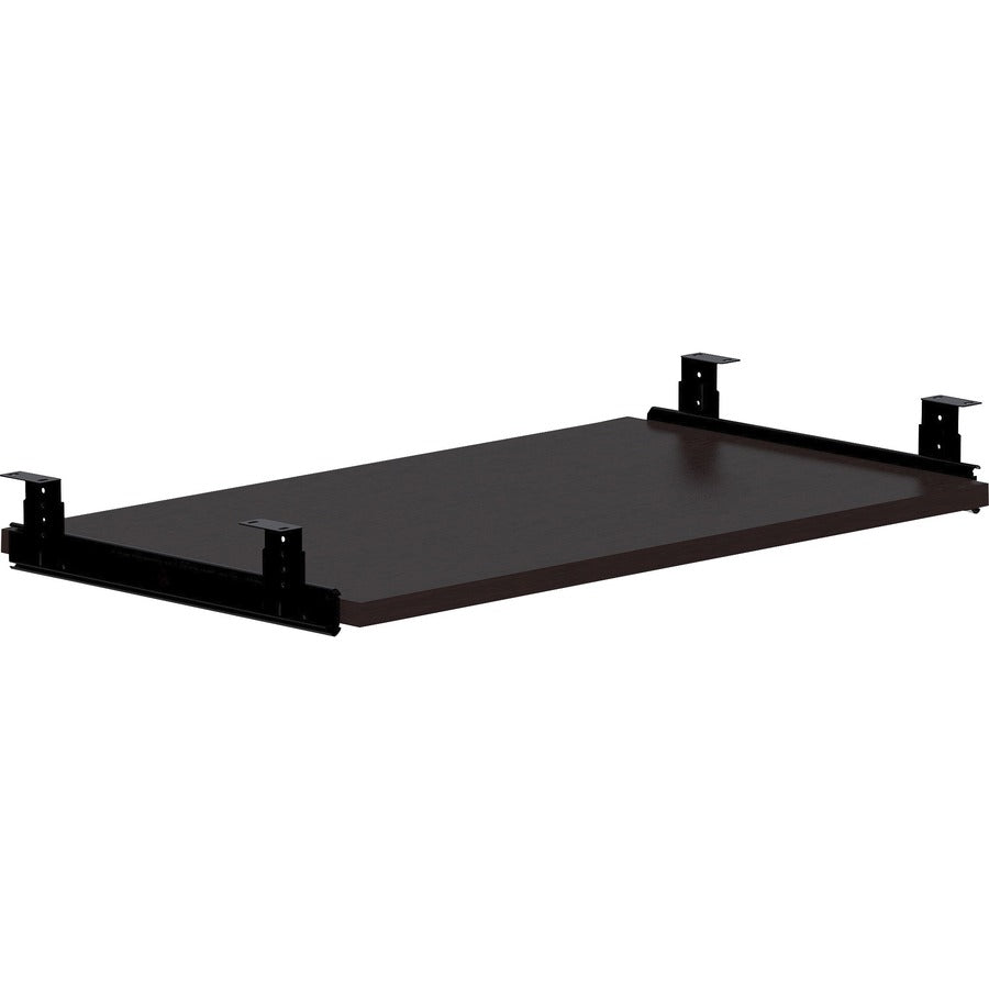 Lorell Universal Keyboard Tray - 0.7" Height x 26" Width x 15" Depth - Finish: Espresso - Durable, Pull-out Tray - For Desk, Keyboard - 1 Each