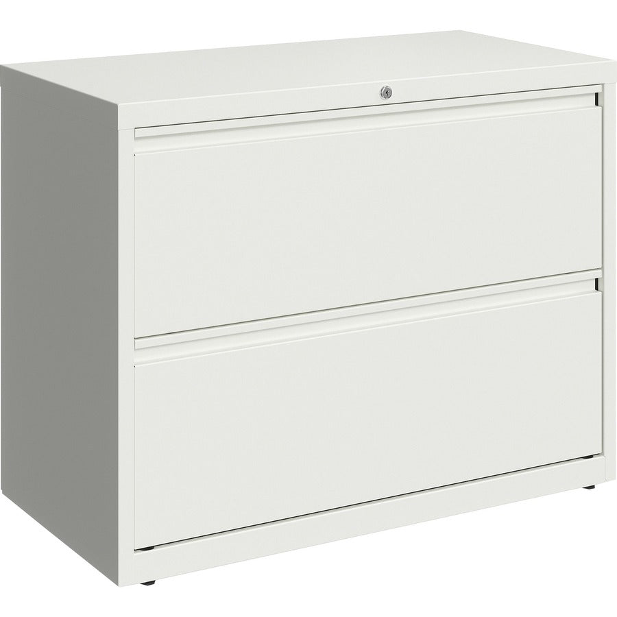 Lorell Fortress Series Lateral File - 18.6" Width x 28" Depth x 36" Height - 2 x Drawer(s) for File - Lateral - Hanging Rail, Magnetic Label Holder, Removable Lock, Locking Bar, Ball-bearing Suspension, Reinforced Base, Leveling Glide, Interlocking, An...