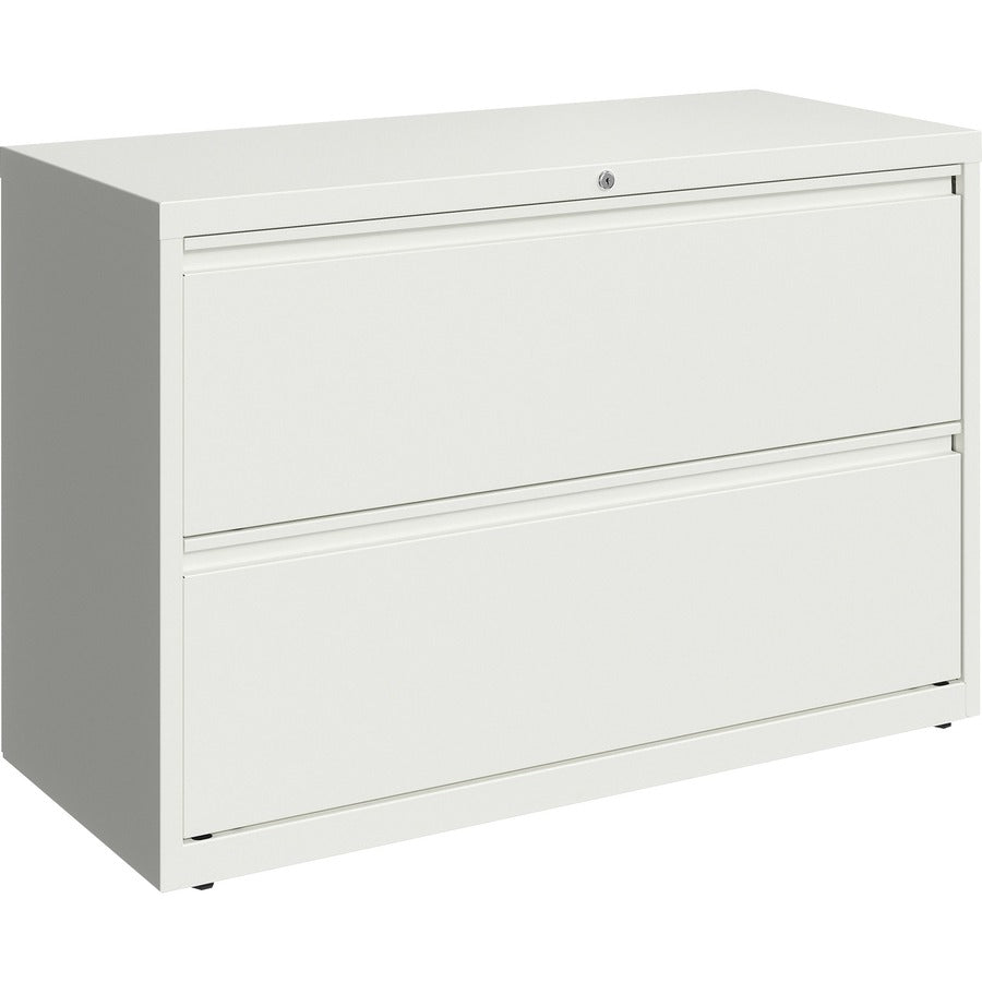 Lorell Fortress Series Lateral File - 42" Width x 18.6" Depth x 28" Height - 2 x Drawer(s) for File - Letter, Legal, A4 - Hanging Rail, Magnetic Label Holder, Locking Drawer, Locking Bar, Ball Bearing Slide, Reinforced Base, Adjustable Leveler, Interlo...