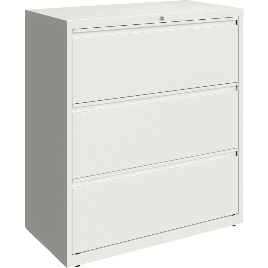 Lorell Fortress Series Lateral File - 36" Width x 18.6" Depth x 40.3" Height - 3 x Drawer(s) for File - Letter, Legal, A4 - Lateral - Hanging Rail, Magnetic Label Holder, Locking Drawer, Locking Bar, Ball Bearing Slide, Reinforced Base, Adjustable Leve...