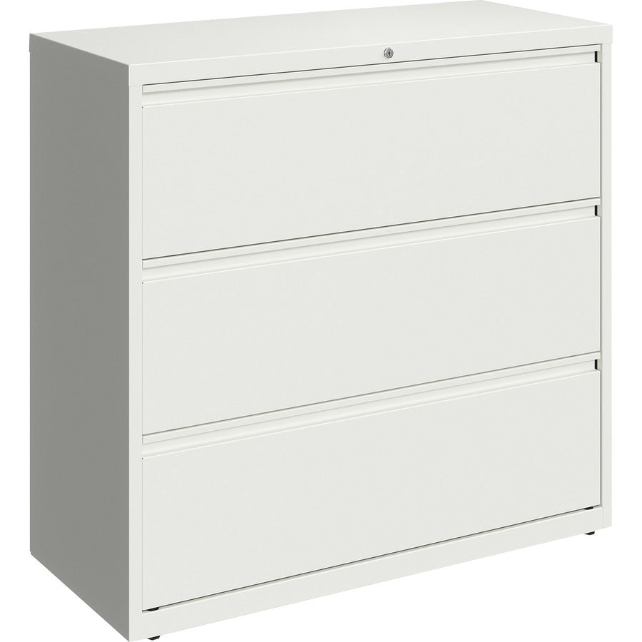 Lorell Fortress Series Lateral File - 42" Width x 18.6" Depth x 40.3" Height - 3 x Drawer(s) for File - Letter, Legal, A4 - Lateral - Hanging Rail, Magnetic Label Holder, Locking Drawer, Locking Bar, Ball Bearing Slide, Reinforced Base, Adjustable Leve...