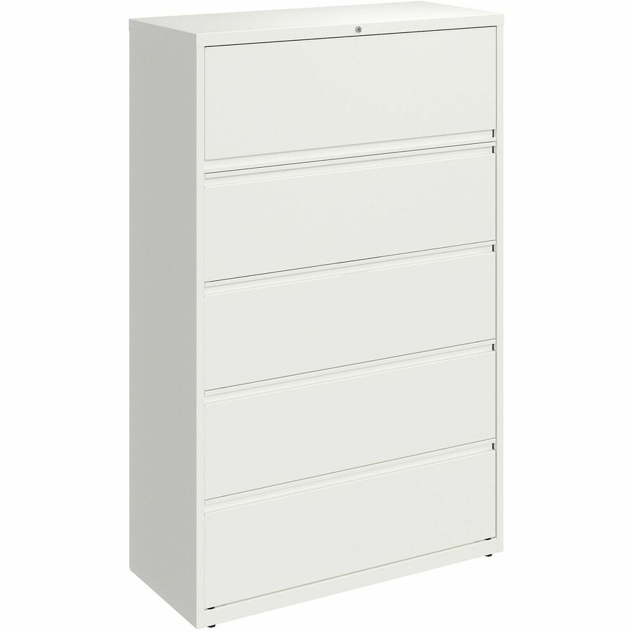 Lorell Fortress Series Lateral File - 42" Width x 18.6" Depth x 67.6" Height - 5 x Drawer(s) for File - Letter, Legal, A4 - Lateral - Hanging Rail, Magnetic Label Holder, Locking Drawer, Locking Bar, Ball Bearing Slide, Reinforced Base, Adjustable Leve...